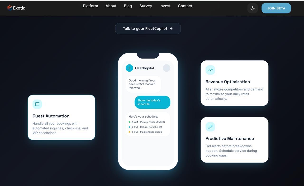 Exotiq.ai screenshot
